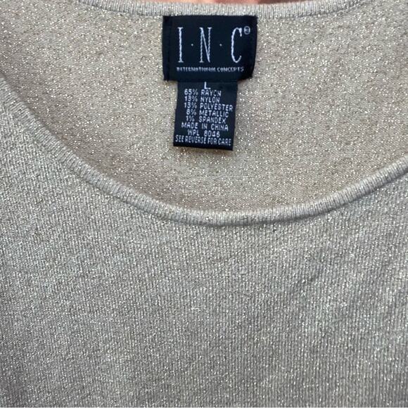 Metallic Gold Sweater Skirt Set Size Large - Picture 5 of 5